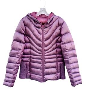 Vibrant Purple Hooded Puffer Jacket